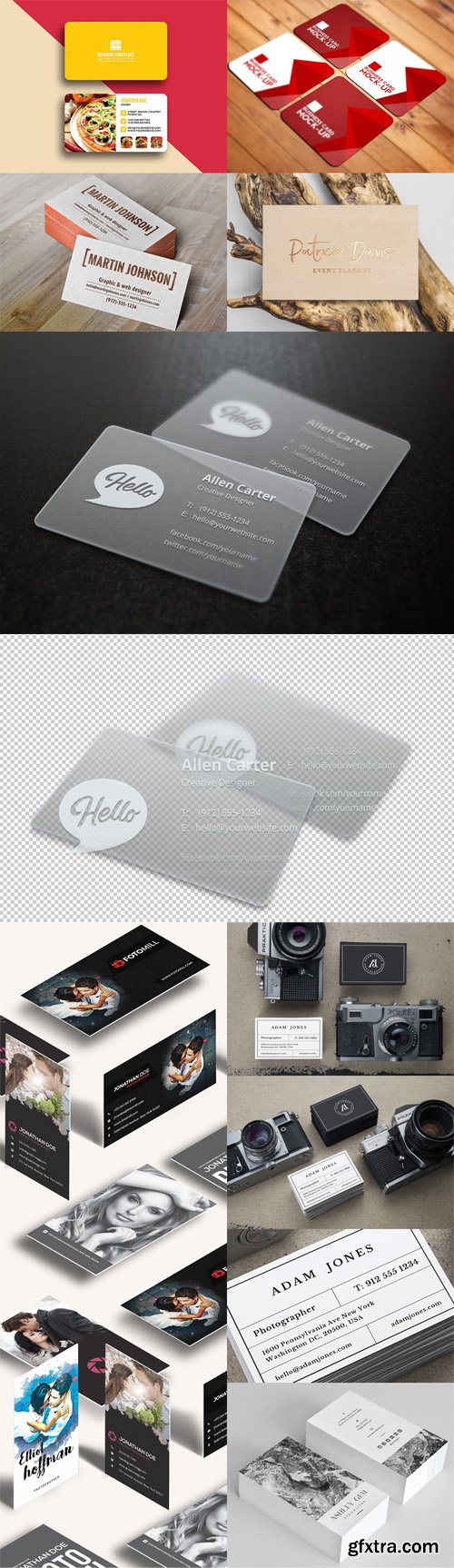 12 Business Card PSD Mockups Bundle 12 Business Card PSD Mockups Bundle