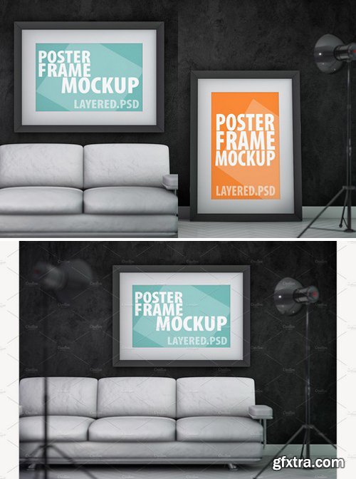 CM - Mockup poster frame. PSD 2233215