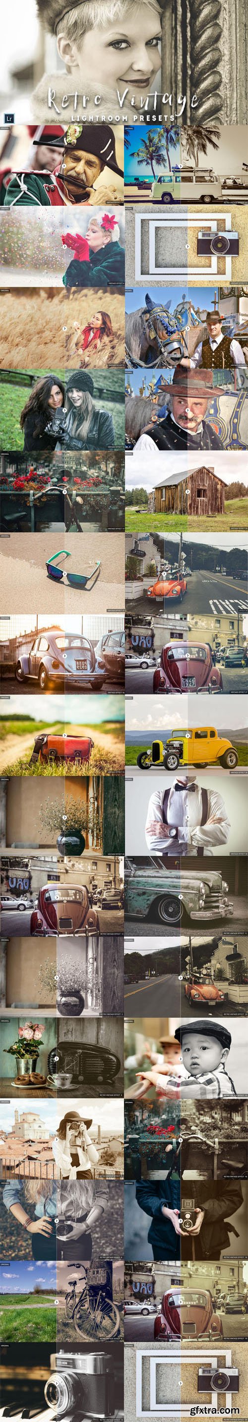 50 Retro Vintage Lightroom Presets (RAW/JPEG) 50 Retro Vintage Lightroom Presets (RAW/JPEG)