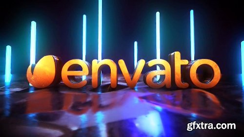 Videohive Golden Neon Logo Intro 21255299