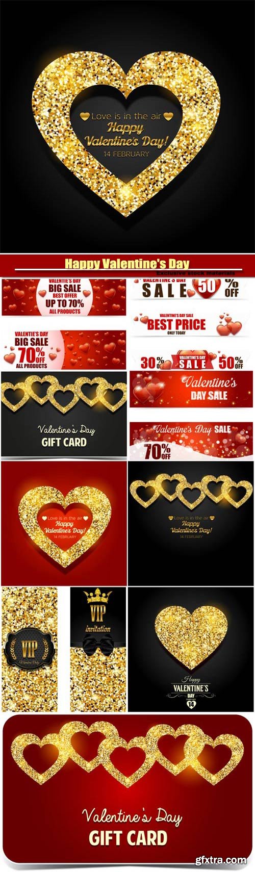 Happy Valentine\'s Day in the vector backgrounds and banners