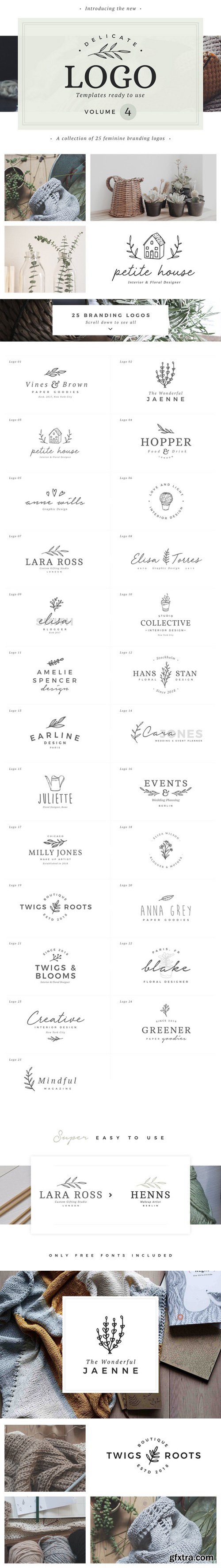 CM - 25 Delicate Feminine Logos - Vol 4 2185276