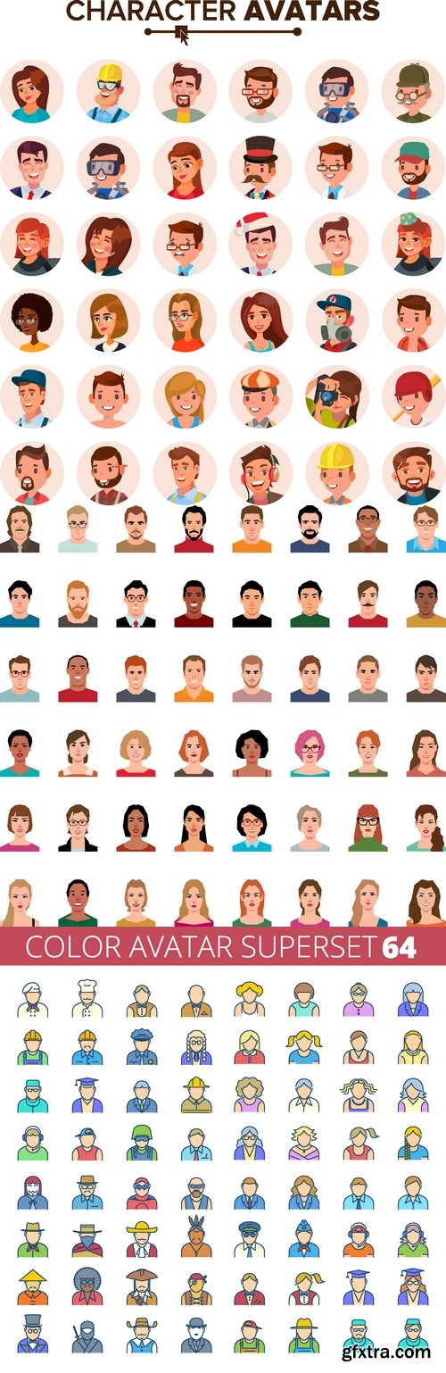 Vectors - Flat People Avatars 12
