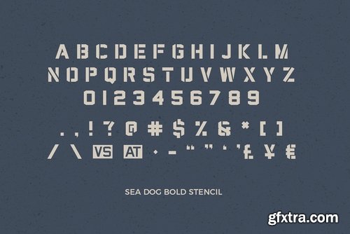 CM - Sea Dog Block Stencil Display Font 2279163