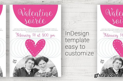 CreativeMarket Valentine Flyer InDesign Template 2237515