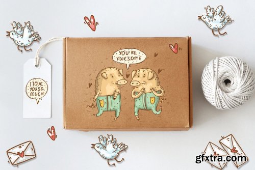 CreativeMarket Valentines day collection 2235233