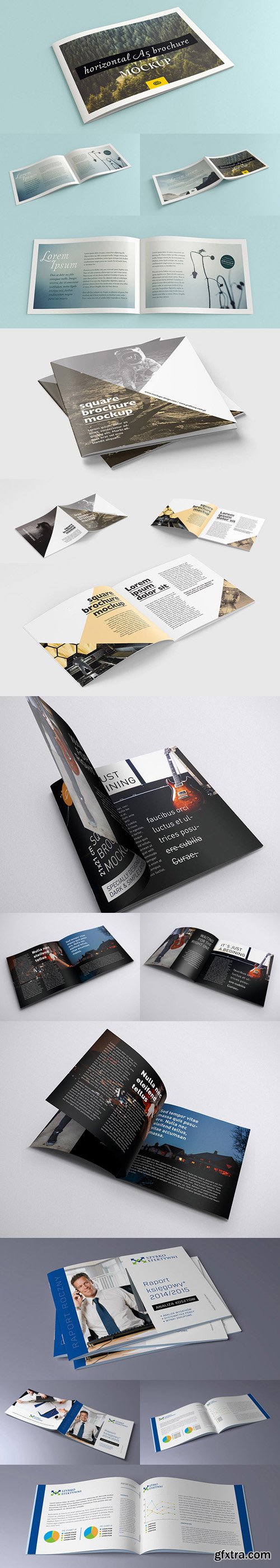 4 Brochure PSD Mockups Bundle 4 Brochure PSD Mockups Bundle