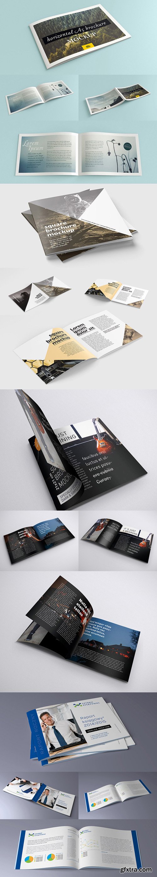 4 Brochure PSD Mockups Bundle