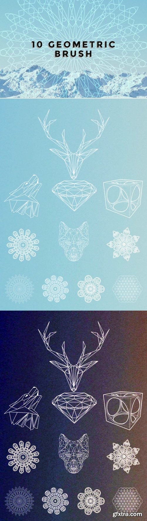 10 Geometric Brushes for Photoshop 10 Geometric Brushes for Photoshop