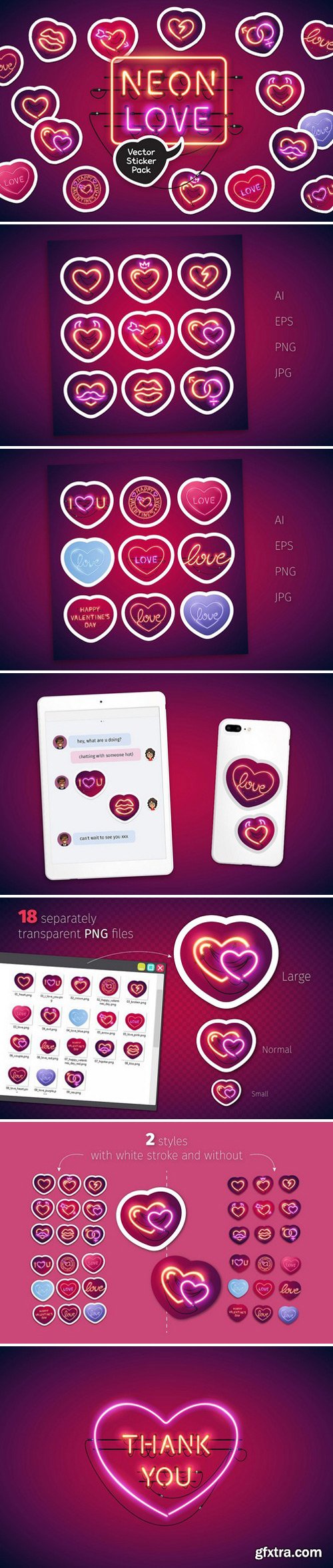 CM - Neon Valentine's Day Sticker Pack 2255440