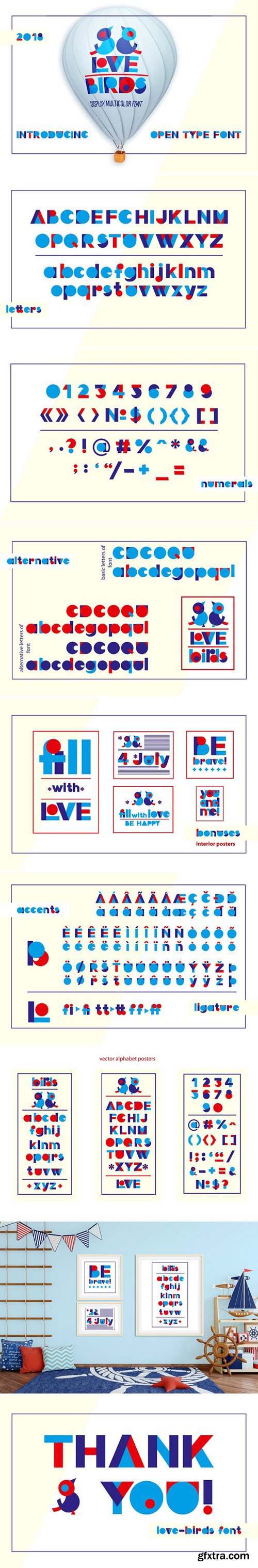 CM - LOVE-BIRDS multicolor font 2255244