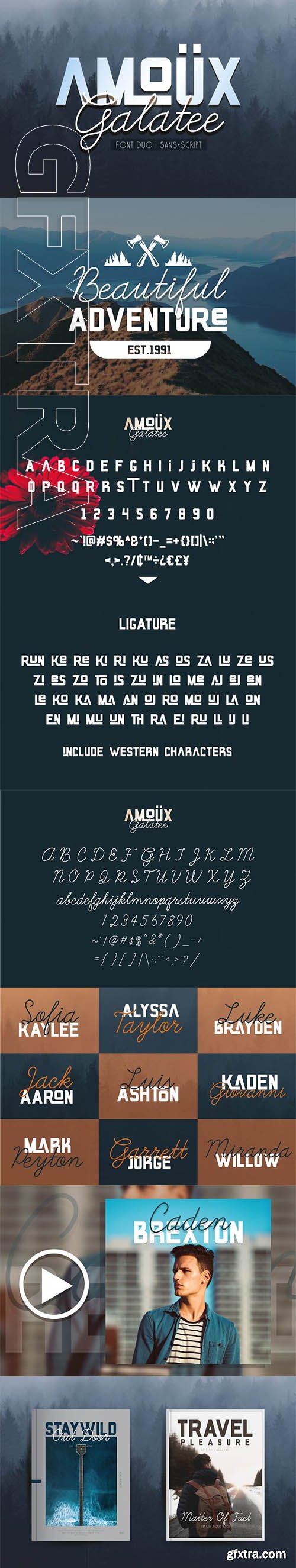 CreativeMarket - AMOUX & Galatee Font Duo 2290520