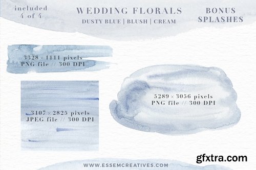 CM - Wedding Watercolor Flowers Graphics 2273625