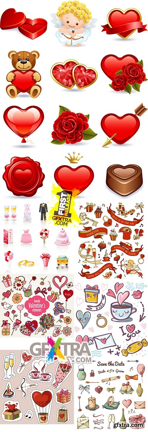 Happy Valentines Day romantic invitation card collection 7