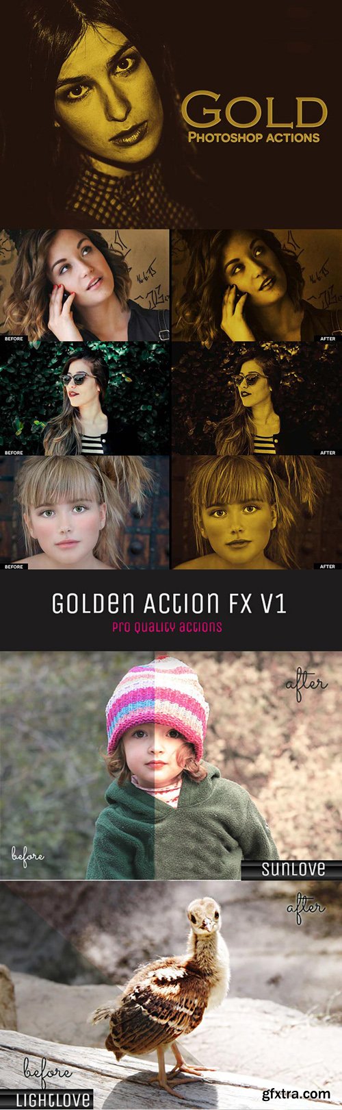 5 Golden Photoshop Actions (RAW/JPEG) 5 Golden Photoshop Actions (RAW/JPEG)