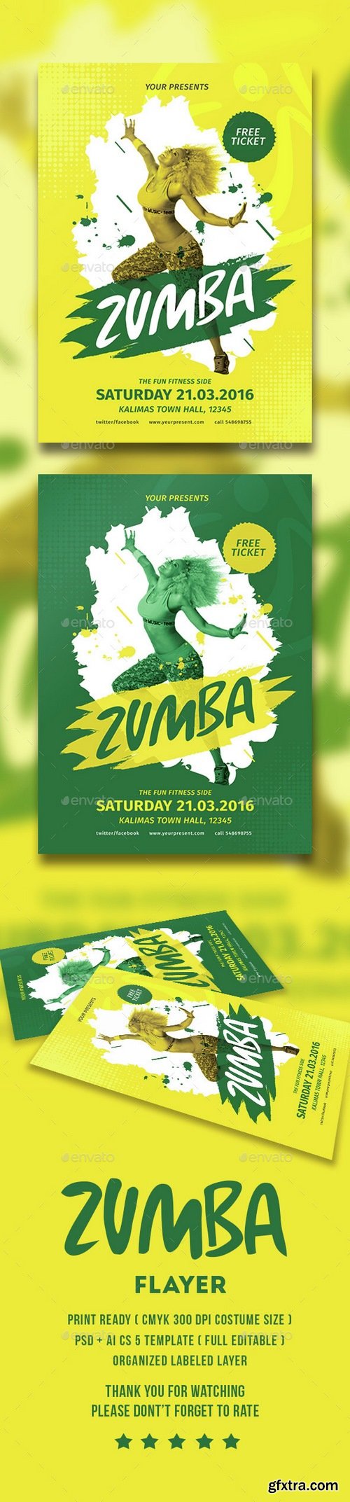 Graphicriver - Zumba Party Flyer 15359489