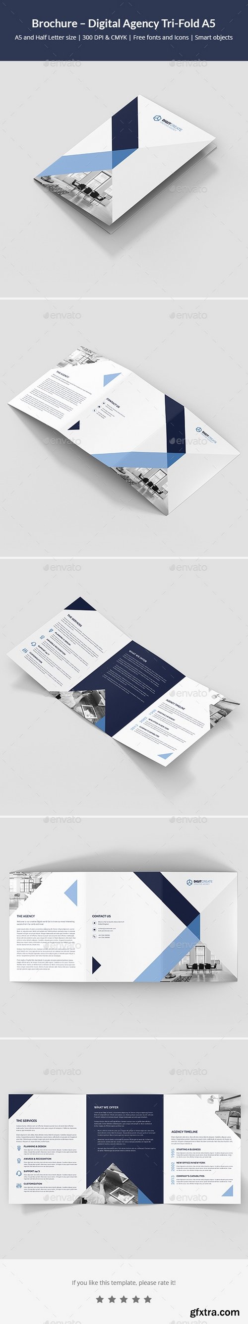Graphicriver - Brochure &ndash; Digital Agency Tri-Fold A5 21398941