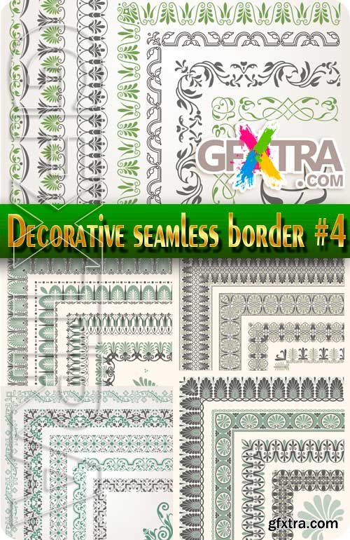 Decorative seamless border #4 - Stock Vector