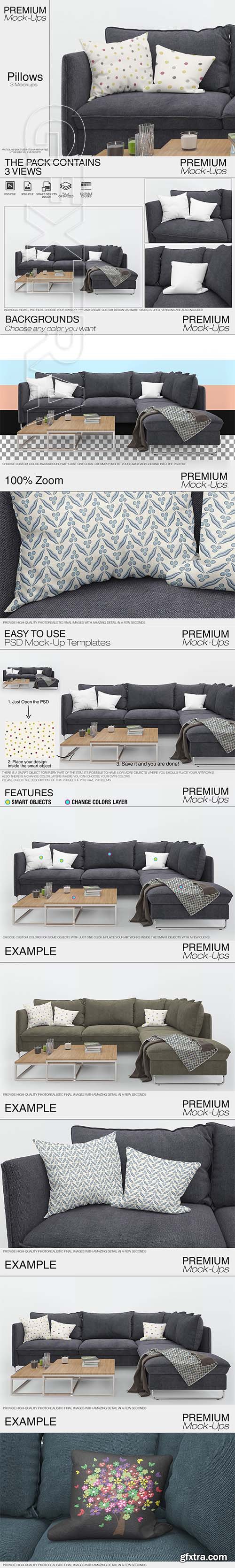 CreativeMarket - Pillow Mockups 2241380