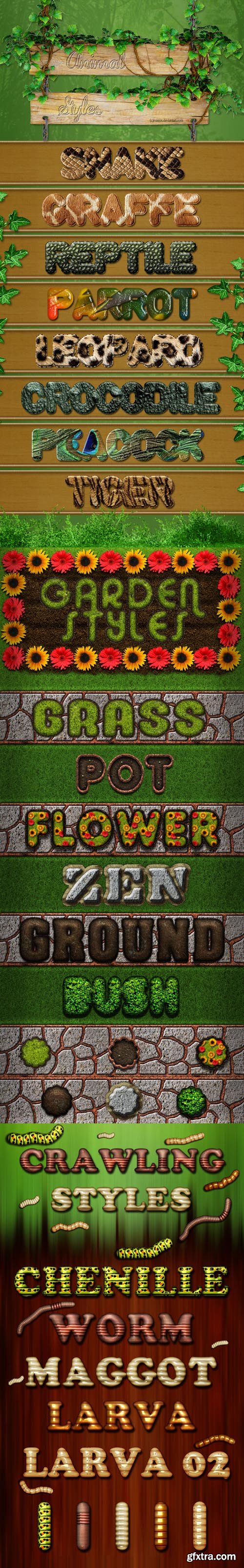 Animal, Crawling and Garden Styles for Photoshop Animal, Crawling and Garden Styles for Photoshop