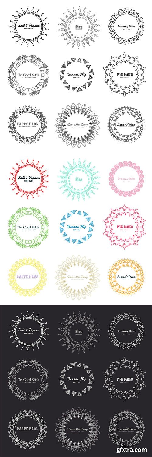 Mandala - 27 Logos in PSD Mandala - 27 Logos in PSD