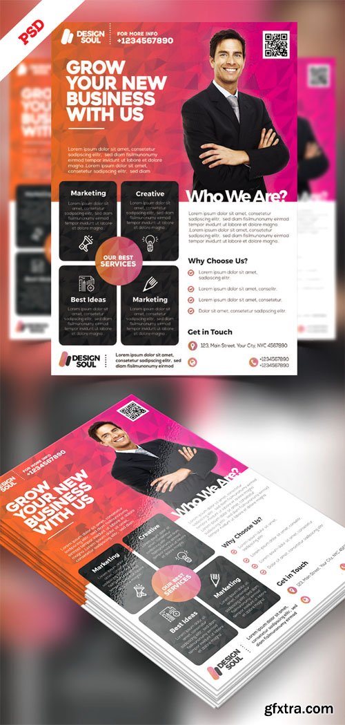 Multipurpose Corporate Flyer Design PSD Template Multipurpose Corporate Flyer Design PSD Template