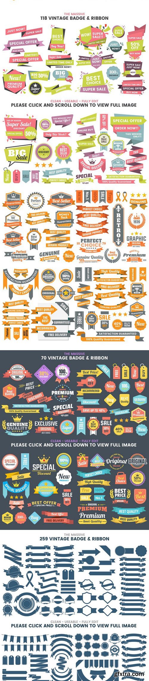 CM - 1046 VINTAGE BADGE &amp; RIBBON 2227173