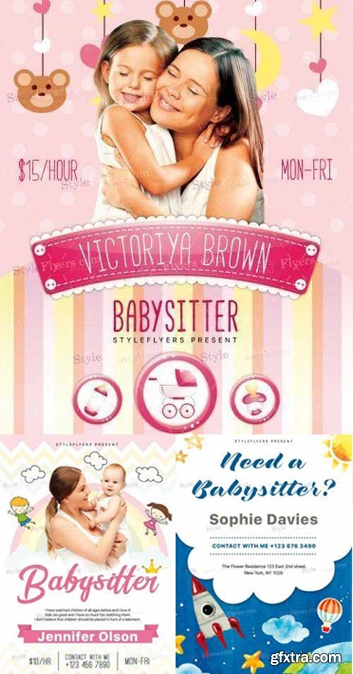 Babysitting 3in1 V1 PSD Flyer Template
