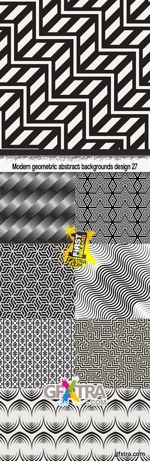 Modern geometric abstract backgrounds design 27
