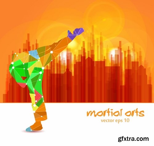 Karate Martial Arts of shock technique foot vector picture flyer banner 25  EPS » GFxtra