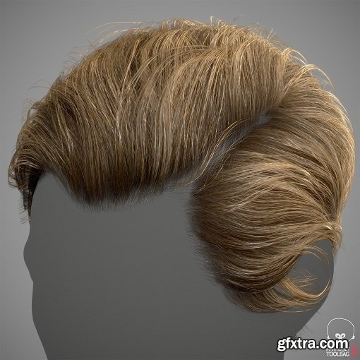 Gumroad - Realtime Hair Tutorial, Example Model, scene and textures