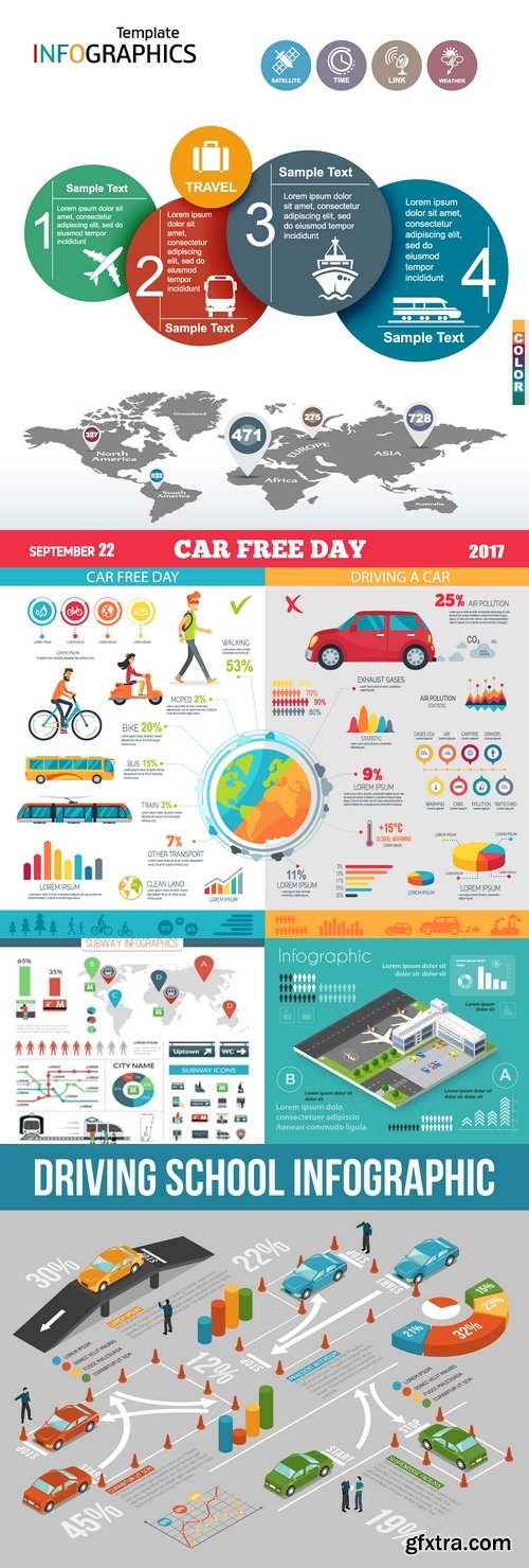 Vectors - Transportation Infographics 10
