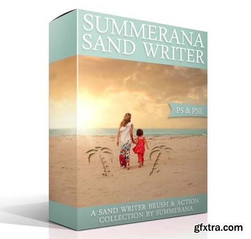 Summerana Sand Writer – Photoshop Action and Brush Collection