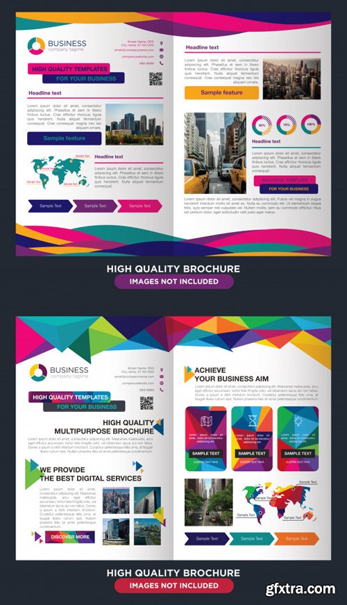 2 Professional Brochures for Multipurpose Business Vector 2 Professional Brochures for Multipurpose Business Vector