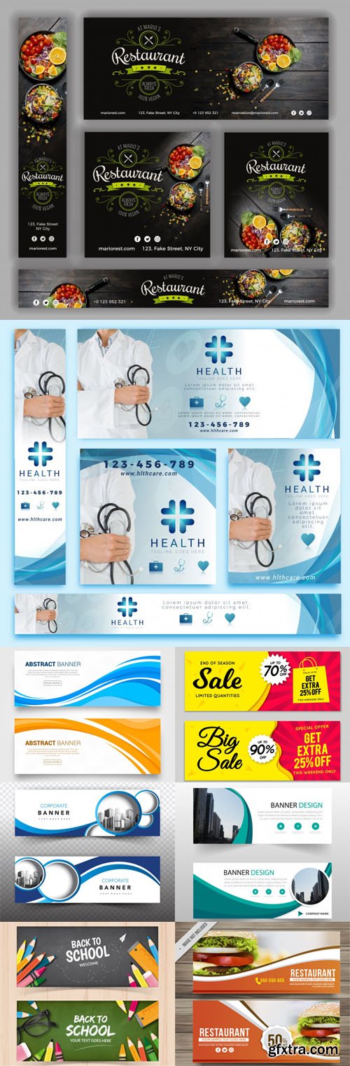 Collection of Multipurpose Banners Templates Vector Collection of Multipurpose Banners Templates Vector