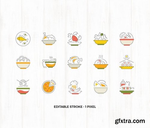 15 Food Dishes Elements