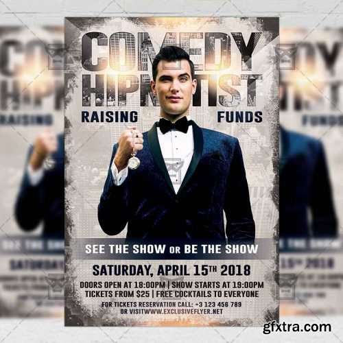 Comedy Hypnotist Show – Club A5 Flyer Template