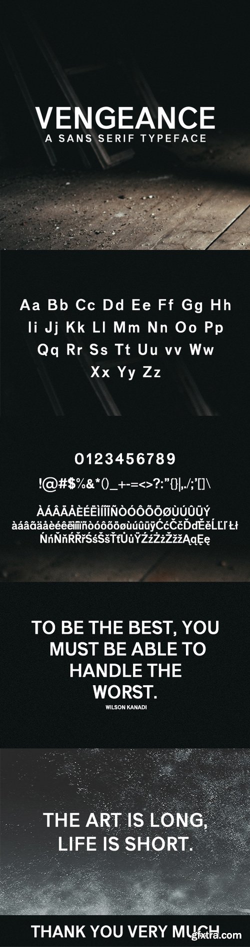 Graphicriver - Vengeance Sans Serif Typeface 19704926