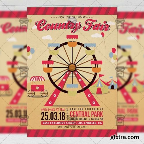 Country Fair – Community A5 Flyer Template Country Fair – Community A5 Flyer Template