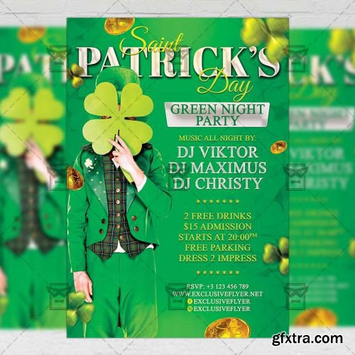 Happy St. Patricks Day – Seasonal A5 Flyer Template Happy St. Patricks Day – Seasonal A5 Flyer Template