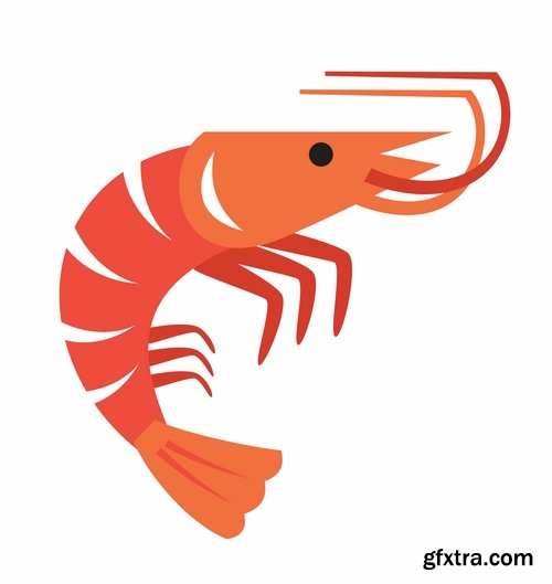 Prawn Shrimp Seafood Menu Vector Image 25xEPS