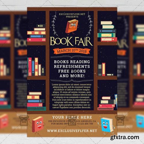 Book Fair – Community A5 Flyer Template Book Fair – Community A5 Flyer Template