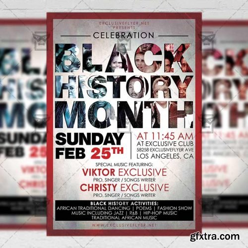 Black History Month – Community A5 Flyer Template Black History Month – Community A5 Flyer Template