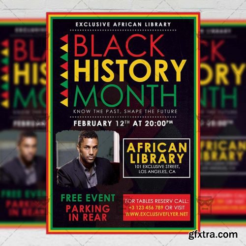 Black History Month Event – Community A5 Flyer Template Black History Month Event – Community A5 Flyer Template