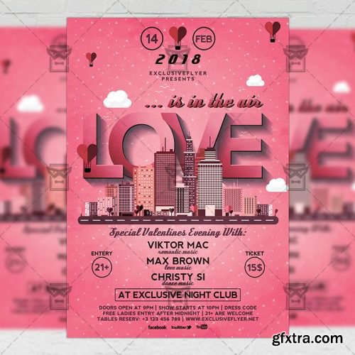 Love Is In The Air – Seasonal A5 Flyer Template Love Is In The Air – Seasonal A5 Flyer Template