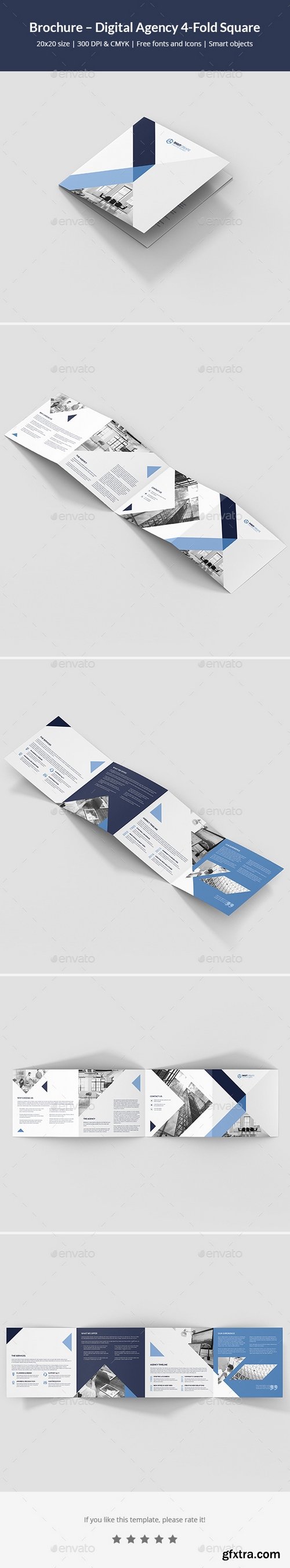 Graphicriver - Brochure &ndash; Digital Agency 4-Fold Square 21499227