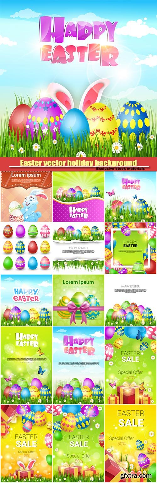 Easter vector holiday background illustration