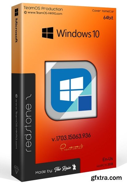 Windows 10 Pro RS2 v.1703.15063.936 En-us x64 March2018 Pre-Activated