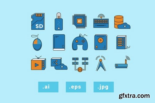15 Networking Component Icon