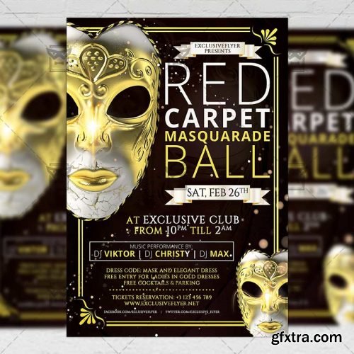 Masquerade Ball – Seasonal A5 Flyer Template